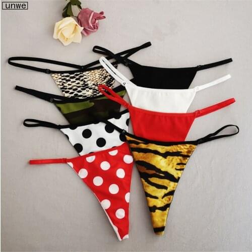 Polka Dots Women G String Panties Cotton Underwear Double Side Low-Rise Ladies Thongs Sexy Lingerie S-XL