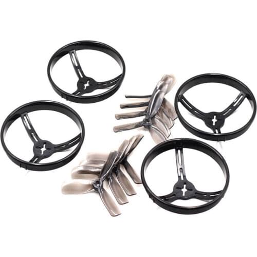 4045 4040 Propeller Protector Cover Case 4 Inch Props Guard Ring+4045 3-Blade For FPV RC Race Drone 18xx 22xx Motor