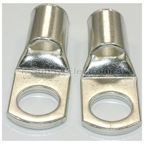 10PCs SC35-10 Bolt Hole Tinned Copper Cable lugs Battery Terminals 35mm 2AWG 3/8 in Wire terminals connector