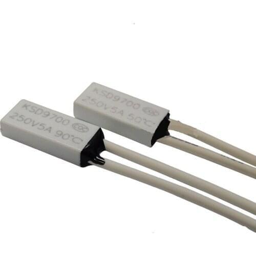 10 pcs Tb05/Ksd9700 Small Volume Thermal Protector 70 Degrees Normally Closed 5a250v Thermal Switch Thermostat