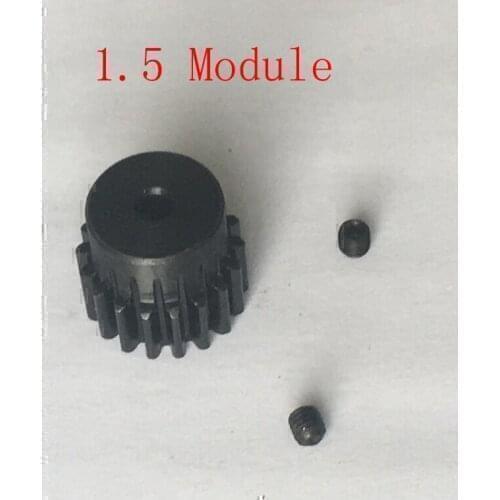 16 Teeth 5mm 6mm 6.35mm 8mm 10mm 12mm Pilot Bore M5 Screw 1.5 Module 1.5M 45# Steel Straight Convex Pinion Spur Wheel Boss Gear