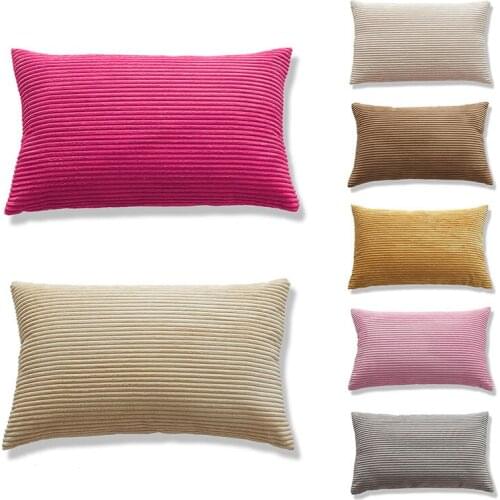 30×50cm Corduroy Striped Cushion Covers Throw Pillowcase Sofa Couch Chair Bed Pillow Case Covers Home Decoration