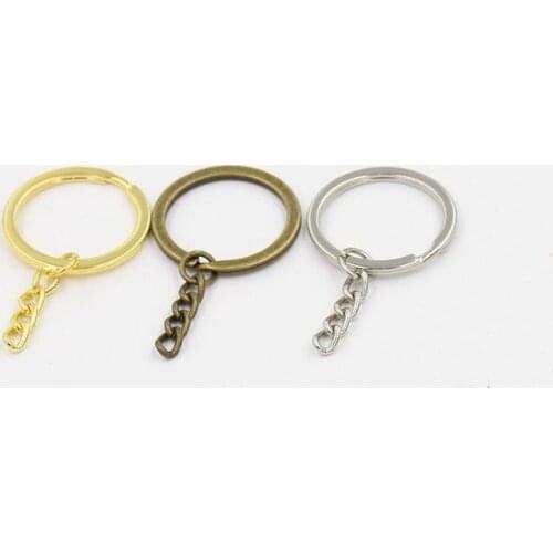 30 pieces/Lot) 30mm diameter Round Ring with Link china Key Chain