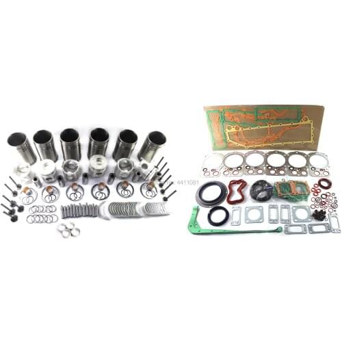 6D24 6D24T Engine Overhaul Rebuild Kit For Kobelco SK400-3 Hyundai Excavator Kato Crane MG530 Grader and Truck