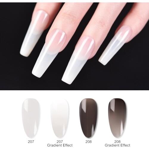 7ml Opal Jelly Nail Gel Polish Translucent White Black Soak Off UV Gel Nail Polish Varnish Milky White Nail Art Gel 2021 NEW