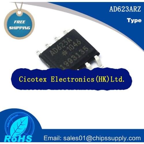 5pcs/lot AD623ARZ 623 SOP-8 IC OPAMP INSTR 800KHZ RRO 8SOIC AD623ARZ-R7