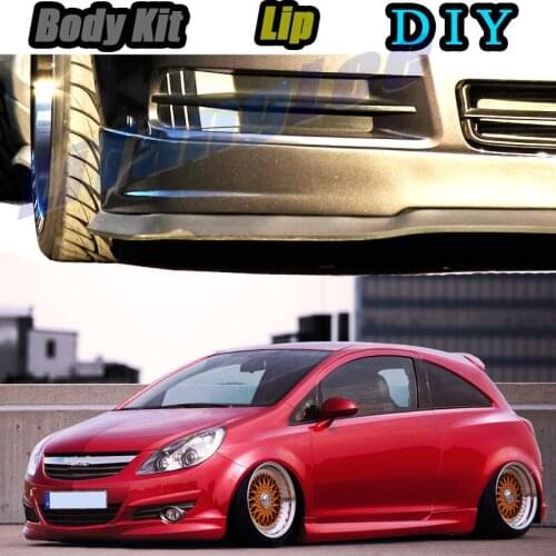 Car Bumper Lip Front Spoiler Skirt Deflector For Opel Vita 2000~2020 Tune Car Modified Body Kit VIP Hella Flush Lips