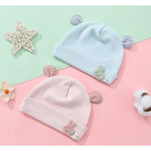 Baby Hat With Ears Cotton Warm Newborn Accessories Baby Girl Boy Autumn Winter Hat For Kids Infant Toddler Beanie Cap Girls Hat