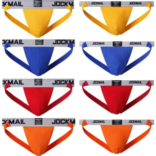 Designer brand sexy Gay Jockstraps seamless plus size mens thong boys G-string Sissy T-back knickers