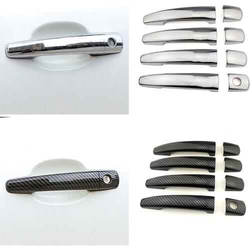 For Citroen Jumpy Dispatch 2007-2016 Berlingo Carbon Fiber Color Modify Refit Chrome Door Handle Cover Trim Protection Sticker
