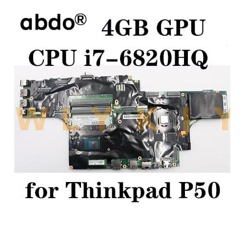 For Lenovo Thinkpad P50 laptop motherboard CPU i7-6820HQ tested 100% working FRU 01AY365 01AY394 01AY447 01AY364 01AY384 01AY372