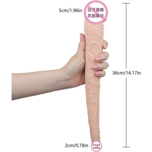 Dual Head Penis Double Ended Dildo-Dual Sided-Headed Penetration Female Masturbation Sex Toys for Women Lesbian
