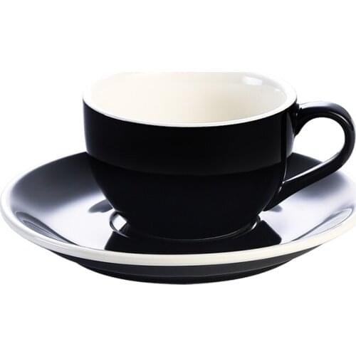 Creative Coffee Cup and Saucer Set Traditional Chinese Tea Cups and Saucer 150ml Tasse A Cafe Ceramique Kitchen Supplies AB50BZ