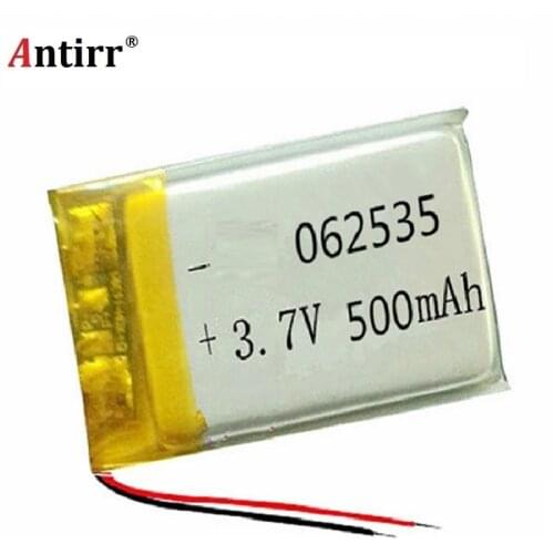 3.7V 500mAh Rechargeable li Polymer Li-ion Battery For headphones tachograph MODEL 582535 SP5 mp3 mp4 GPS PSP 602535 062535