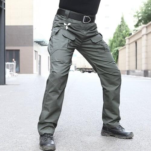 Men Multi-Pocket Overalls Pants Summer 2021 Man Tactical Pants Casual Brand Army Green Cotton Loose Cargo Pant Long Trousers