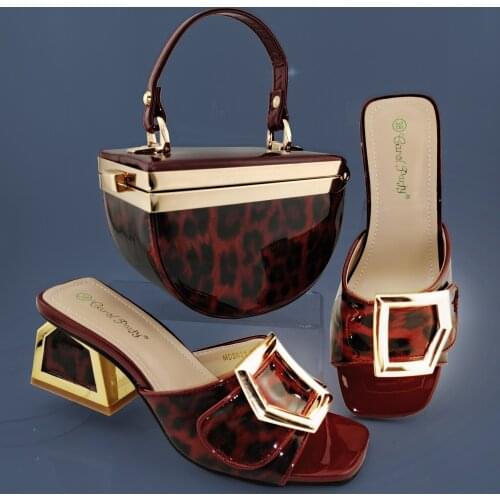 African New Arrival Gold Color Italian Design Special Butterfly-Kond Style Colorful Crystal Decoration Women Shoes and Bag Set