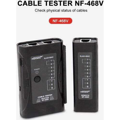 Noyafa NF-468V Network Ethernet RJ45 CAT5E CAT6 LAN Cable Tester RJ11 Test Tools For UTP/STP Line RJ12 Wire Check