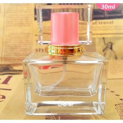 Wholesale 50Pcs 30ml High-Quality Crystal Glass Perfume Bottle With Aluminum Nozzle Atomizer