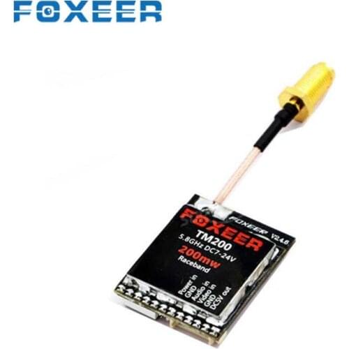 Foxeer TM200 VTX 200mW 5.8G 40CH RaceBand Pigtail FPV Transmitters For RC Multirotor Quadcopter Spare Part Accessories