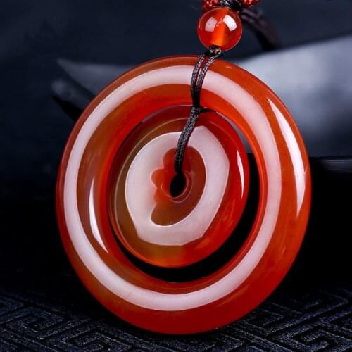 Natural Green Chalcedony Hand-carved Mother and Child Safe Buckle Pendant Fashion Jewelry Men and Women Green Agate Necklace