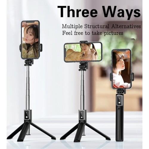 Portable Tripod Selfie Stick for Mobile Phone Photo Taking Live Broadcast Chargable Bluetooth Remote Control Tripod Stand Pole