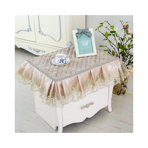 Bedside table cloth Cloth simple small square scarf European lace refrigerator dust cloth Bedside table cover towel tablecloth