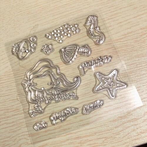 10*10 Spanish Sea Girl Craft Transparent Silicone Stamp for Scrapbooking Paper Cards Making DIY Photo album Decorative Stamp