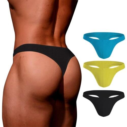 Sexy Mens Thong For Men Jockstrap Gay Underwear Cotton Sissy Thongs Man 20 Color Male Underpants Bikini Tanga Hombre AD7113