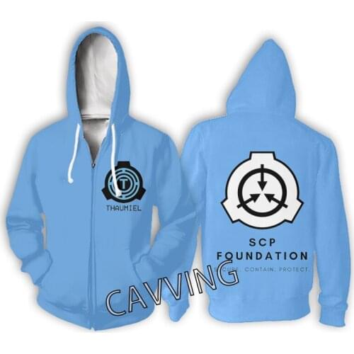 CAVVING 3D Print SCP Foundation Zipper Hoodies Zip Up Hooded Sweatshirt Harajuku Hoodie Sweatshirt for Men/women 01