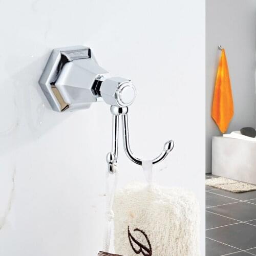 Vidric Robe Hooks European Style Brass Black Bathroom Hangings Gold Towel Rack Clothes Hook Home Decoration Bathroom Hardware S