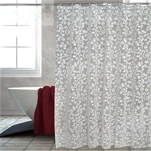 Print Flower Shower Curtain Nordic Bath Decor Sheer PEVA Material Bathroom Curtain tende doccia T118