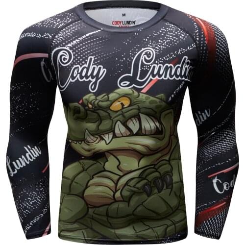 Factory High Quality Custom Logo Sublimation Printed Men Lycra Rashguard Long Sleeve Sportswear
