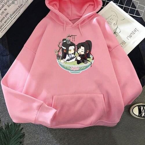 Anime Clothes Mo Dao Zu Shi Hoodie Streetwears Women Cartoon Lan Wang Ji Wei Wu Xian Hoody Kawaii Casual Loose Sweatshirt Female