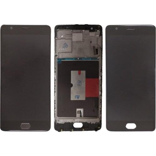 For OnePlus 3 3T lcd One Plus 3T 3 LCD Display Touch Screen Digitizer Assembly With frame home button A3010 A3000 lcd screen