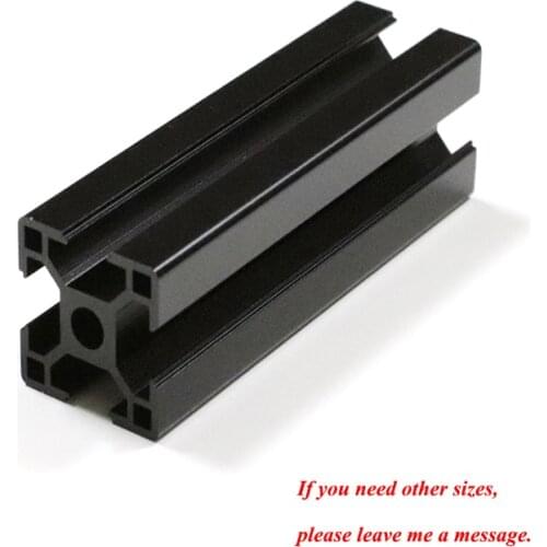 1PC BLACK 3030 European Standard Anodized Aluminum Profile Extrusion 100-800mm Length Linear Rail for CNC 3D Printer T-slot 3030