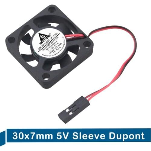 100 Pieces Gdstime Mini 5V 2Pin DuPont 3cm 30mm x 7mm Motor DC Brushless Case Cooler Cooling Fan 3007S