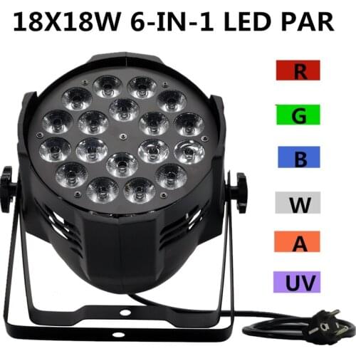 18X18W RGBWA+UV LED PAR 6-IN-1 PAR led wash light professional stage DJ equipment disco light