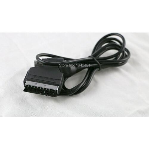 3PCS Wholesale 1.8m RGB Scart Cable for Sega for Genesis 1 for Mega Drive MD NTSC version C-pin