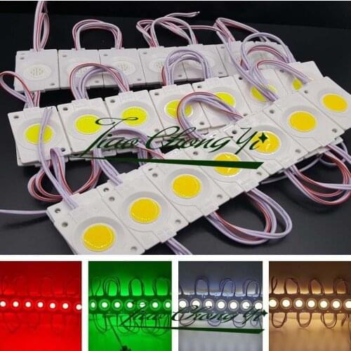 500PCS/lot 2.4W injection COB LED Module light,DC 12V advertising light Red Green blue yellow white 3 years warranty