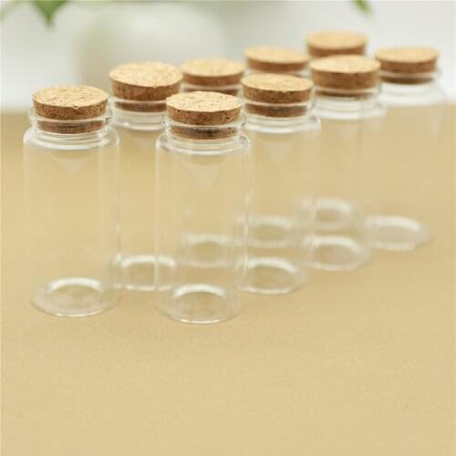6 pcs/lot 47*100mm 120ml Glass Bottle Stopper Glass Jars Storage Diy Containers Test Tube Candy Jars Craft Vials