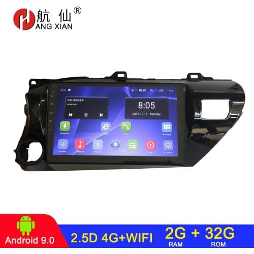 Android 9.1 2 din car radio car stereo GPS NAVI For Toyota Hilux 2018 autoradio car audio 2G+32G 4G internet car dvd player