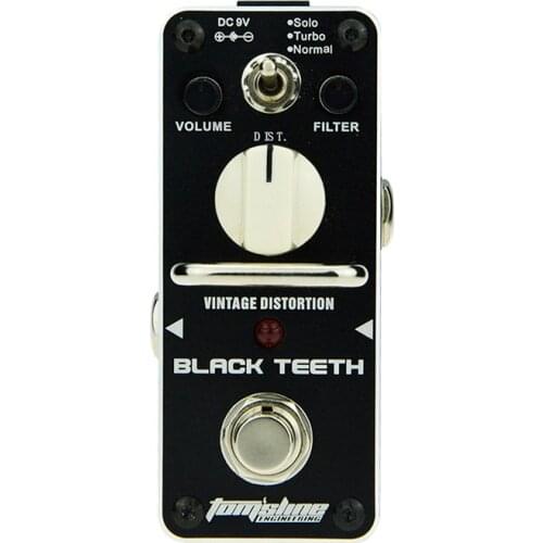 AROMA ABT-3 Guitar Effect Pedal Black Teeth Vintage Distortion Electric Guitar Effect Pedal Mini Single Effect with True Bypass