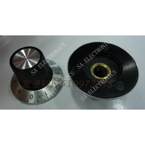 [BELLA]Potentiometer knob cap band switch knob with scale digital C2 lock screw 29 * 18MM bore 6MM--100PCS/LOT
