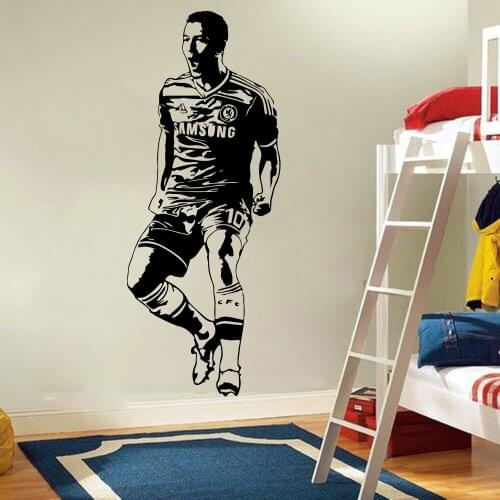 Large Eden Hazard Celebrating Footballer Wall Sticker Nursery Kids Room England Soccer Player Sport Wall Decal Bedroom Vinyl Art