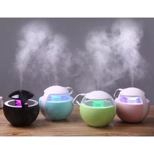 Household Mini Air Purifier Fogger 450ML Ball Humidifier with Aroma Diffuser LED Light Night Changing Aroma USB Mist Humidifier