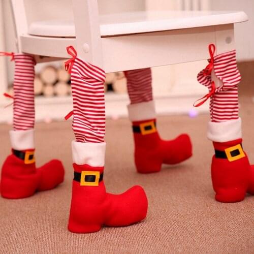 QIFU Christmas Chair Foot Cover Merry Christmas Decor for Home 2020 Navidad Christmas Ornaments Xmas Gifts Happy New Year 2021