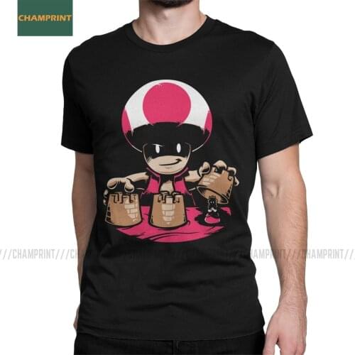 Yet Another Castle Super Mario T Shirt Men 100% Cotton T-Shirt Bros Videogame Mashup Mushroom Game Tees Short Sleeve Clothes 6XL