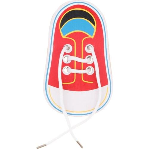 Montessori Toy Espadrilles And Wooden Rope Educational Toy for Children