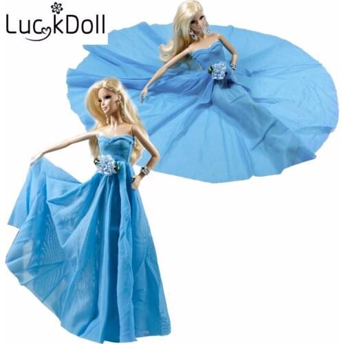 Luckdoll Fashion Dresses for 1/6 Dolls Evening Dress, Kids Favorite Doll Accessories