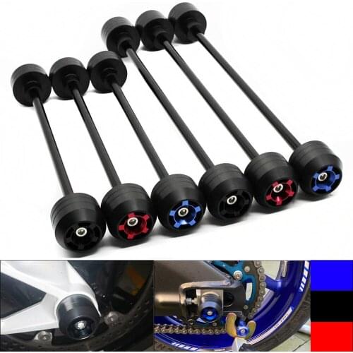 For YAMAHA YZF R6 YZF-R6 2003 2004 2005 2006 2007 Front Rear Wheel Slider Fork Axle Crash Protector Swing Arm Pad POM NEW